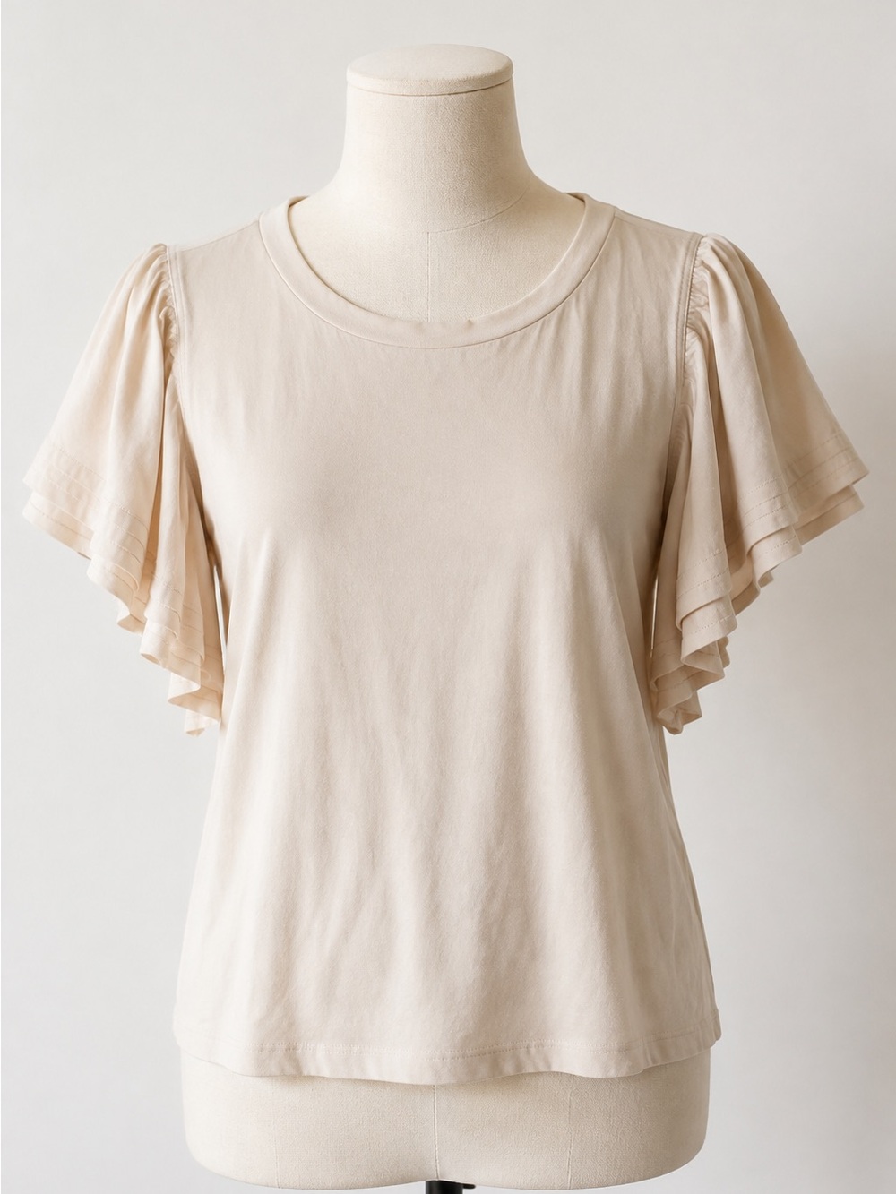 Old Navy Cream Flutter-Sleeve Tee - Cream